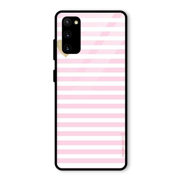 Pink Stripes Glass Back Case for Galaxy S20 FE