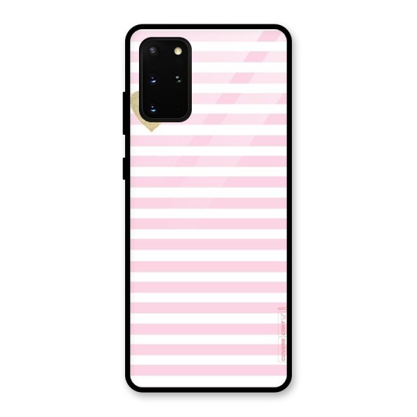 Pink Stripes Glass Back Case for Galaxy S20 Plus