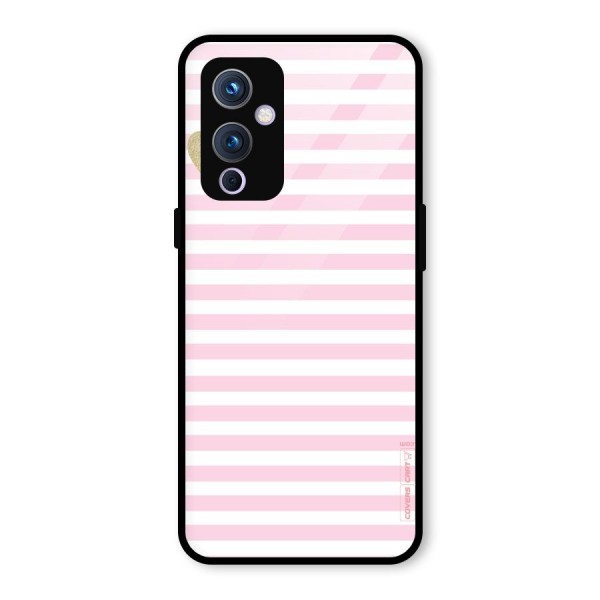 Pink Stripes Glass Back Case for OnePlus 9