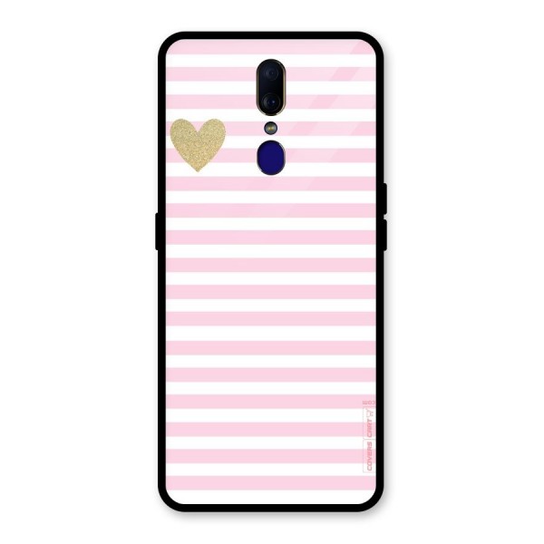 Pink Stripes Glass Back Case for Oppo F11