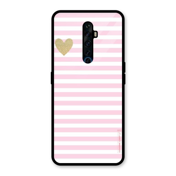 Pink Stripes Glass Back Case for Oppo Reno2 Z