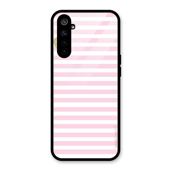 Pink Stripes Glass Back Case for Realme 6