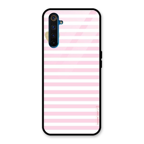 Pink Stripes Glass Back Case for Realme 6 Pro