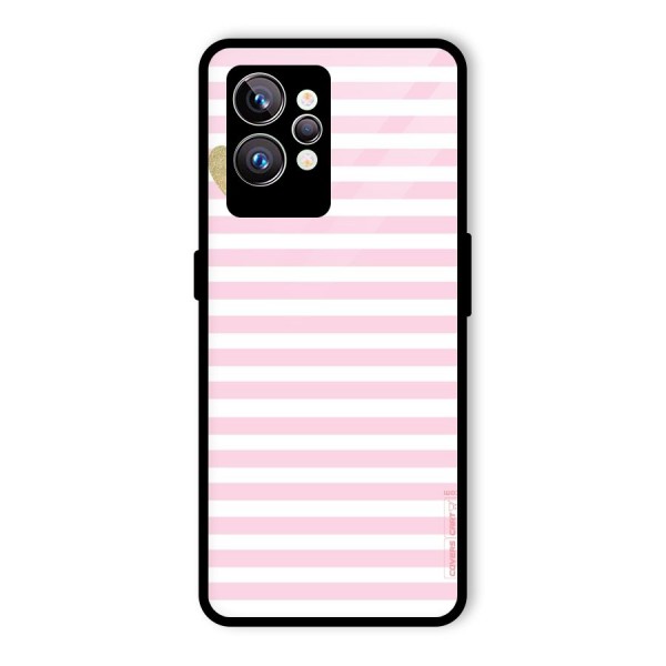 Pink Stripes Glass Back Case for Realme GT2 Pro