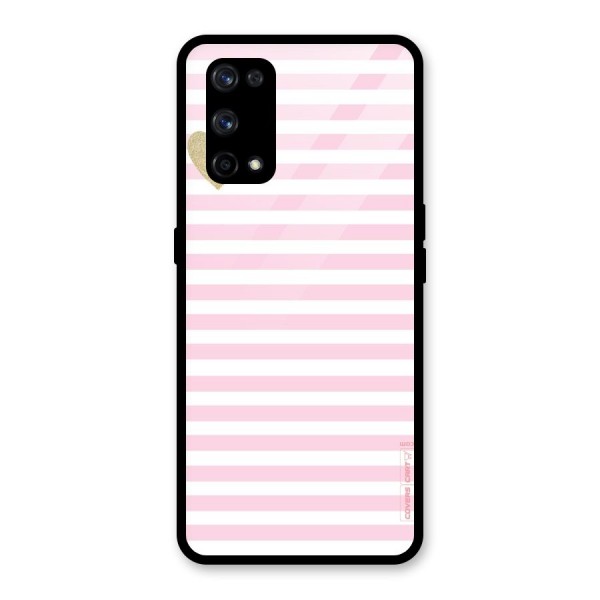 Pink Stripes Glass Back Case for Realme X7 Pro