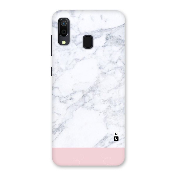 Pink White Merge Marble Back Case for Galaxy A20