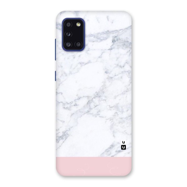 Pink White Merge Marble Back Case for Galaxy A31