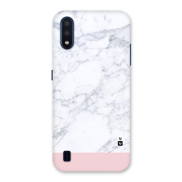 Pink White Merge Marble Back Case for Galaxy M01