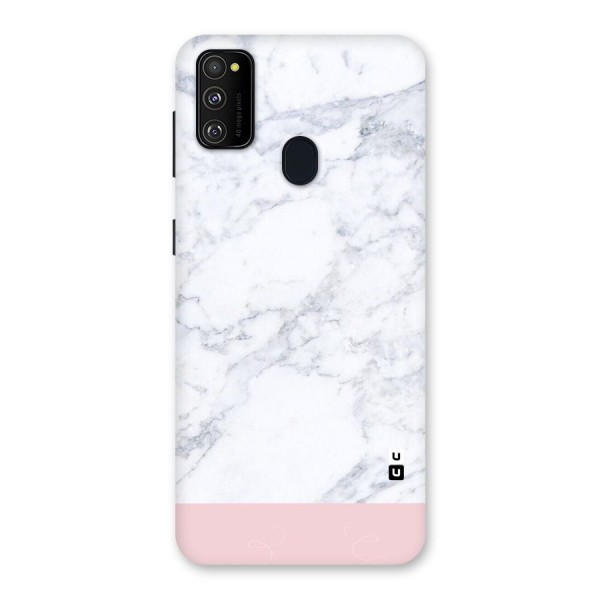 Pink White Merge Marble Back Case for Galaxy M21