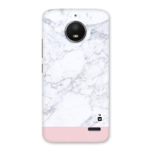 Pink White Merge Marble Back Case for Moto E4