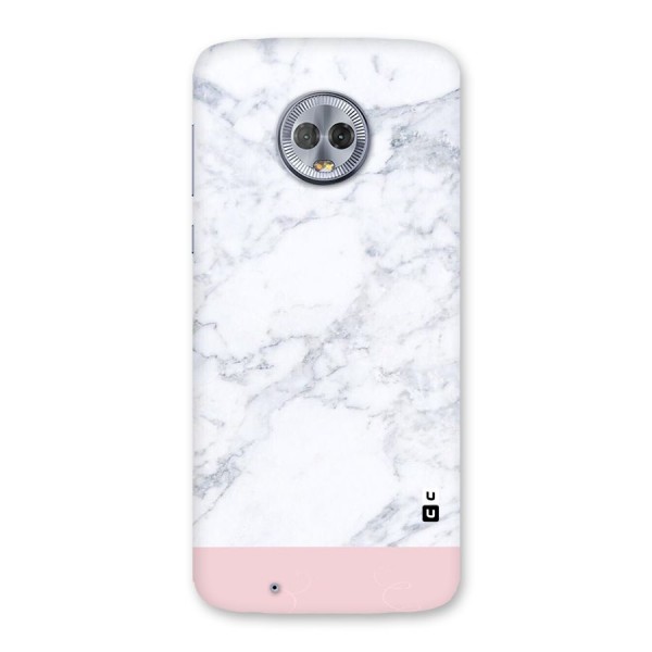 Pink White Merge Marble Back Case for Moto G6