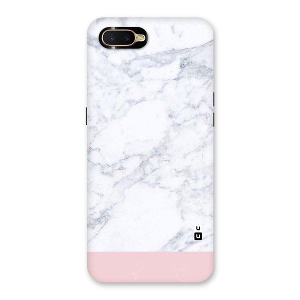 Pink White Merge Marble Back Case for Oppo K1