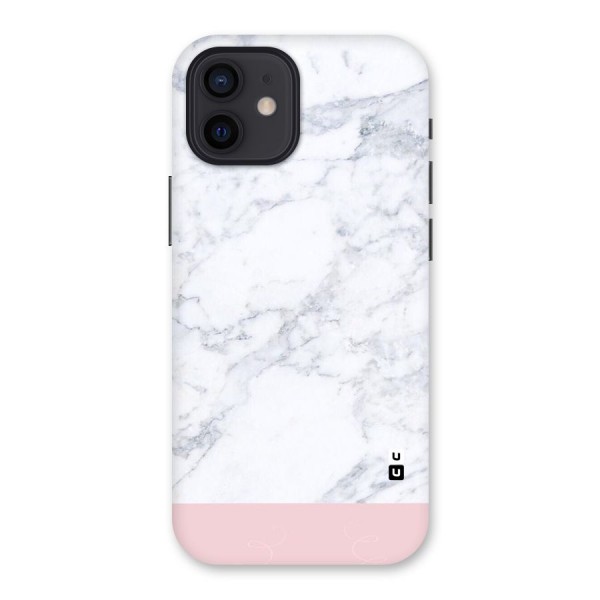 Pink White Merge Marble Back Case for iPhone 12