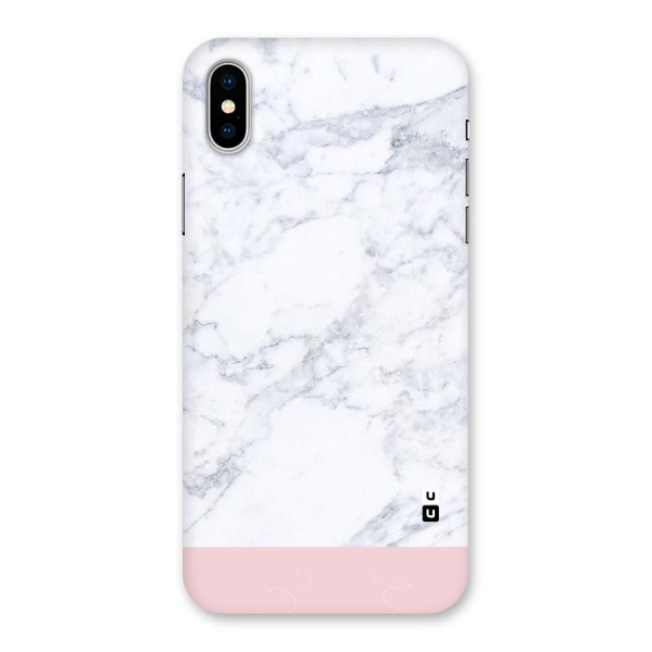 Pink White Merge Marble Back Case for iPhone XS