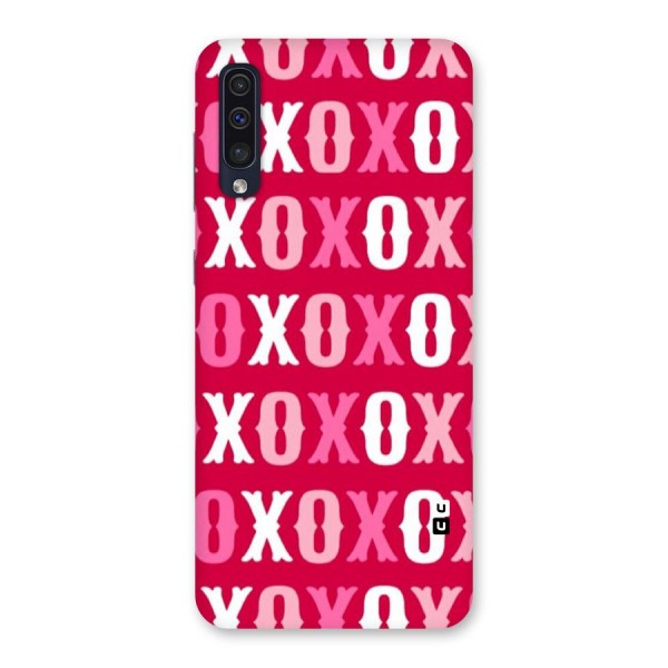 Pink White Xoxo Back Case for Galaxy A50