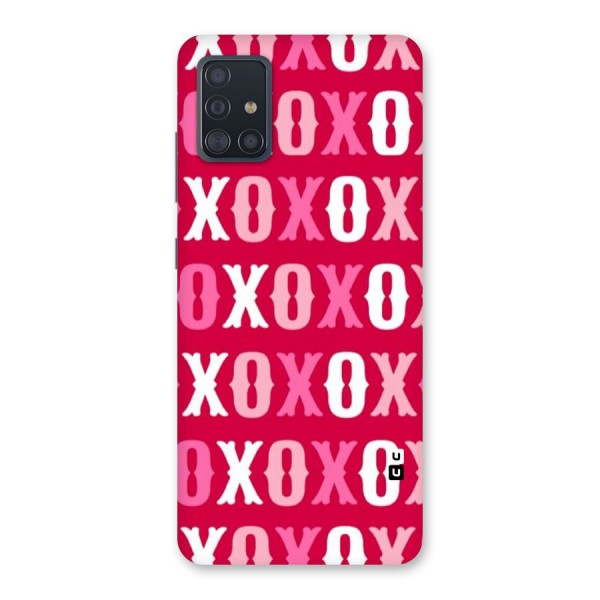 Pink White Xoxo Back Case for Galaxy A51