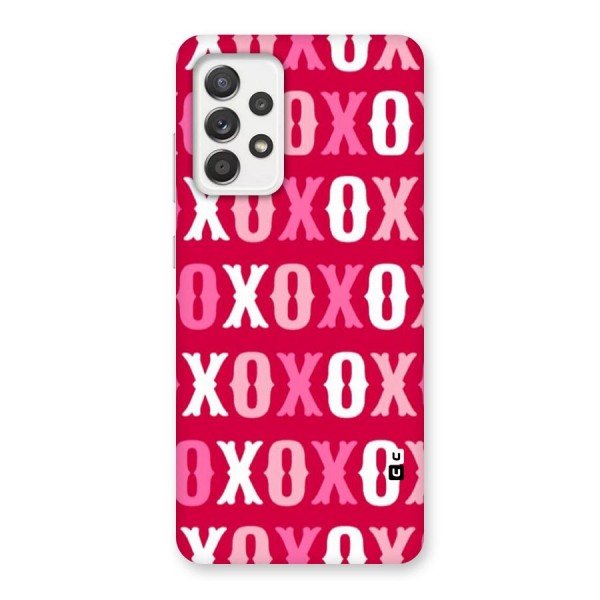 Pink White Xoxo Back Case for Galaxy A52