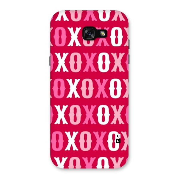 Pink White Xoxo Back Case for Galaxy A7 (2017)