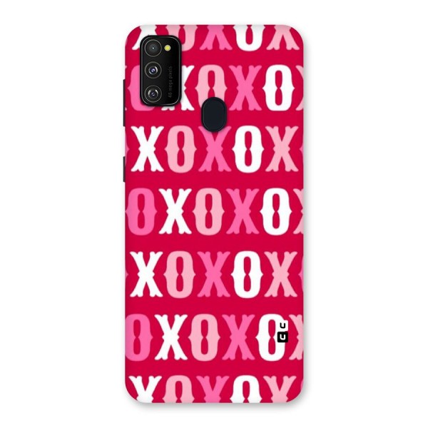 Pink White Xoxo Back Case for Galaxy M21