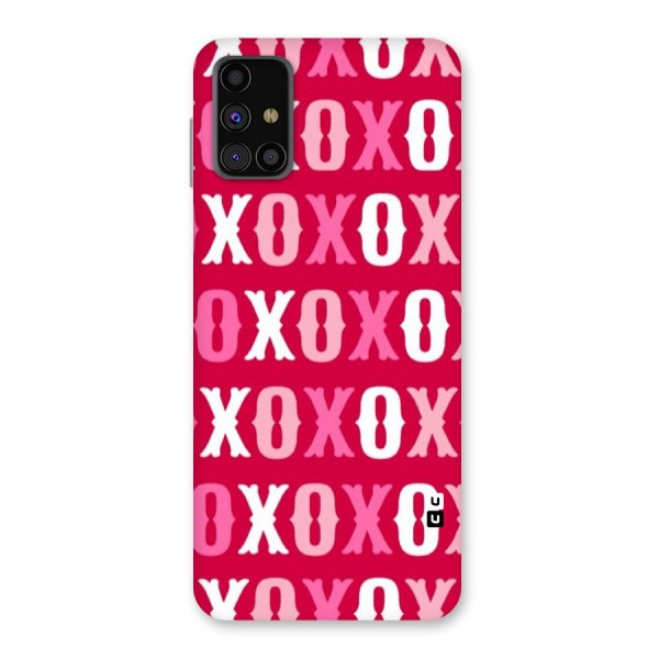 Pink White Xoxo Back Case for Galaxy M31s