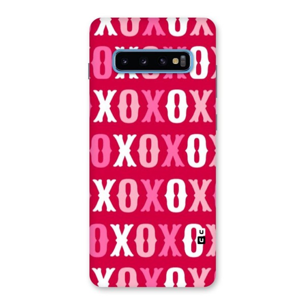 Pink White Xoxo Back Case for Galaxy S10 Plus