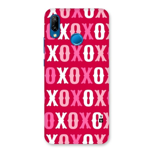 Pink White Xoxo Back Case for Huawei P20 Lite