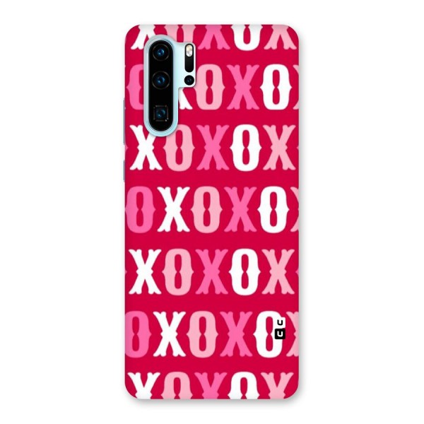 Pink White Xoxo Back Case for Huawei P30 Pro