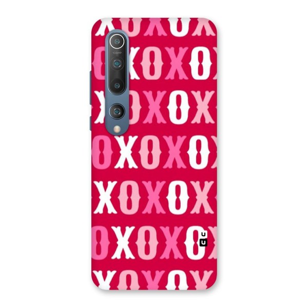 Pink White Xoxo Back Case for Mi 10