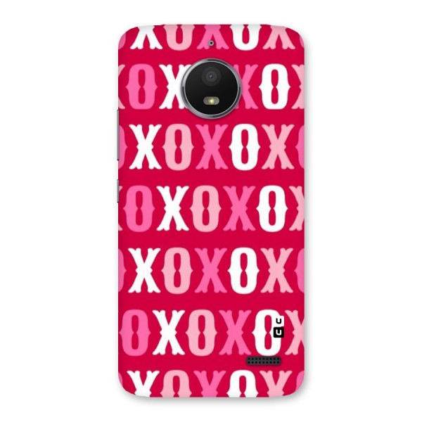 Pink White Xoxo Back Case for Moto E4