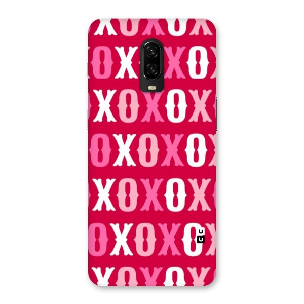 Pink White Xoxo Back Case for OnePlus 6T