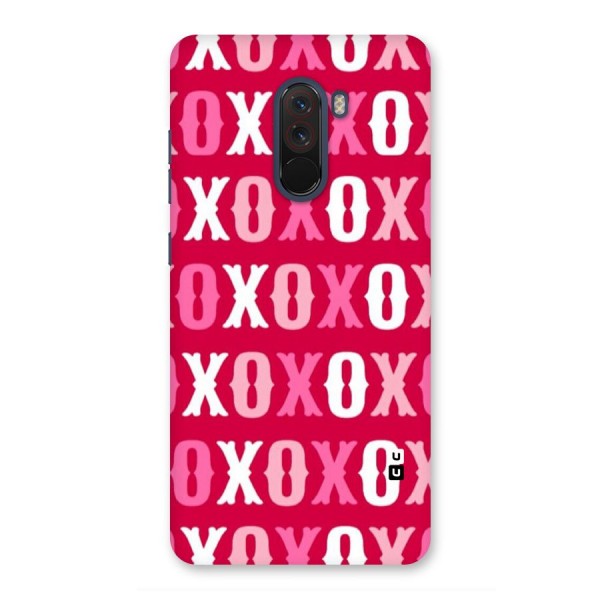 Pink White Xoxo Back Case for Poco F1