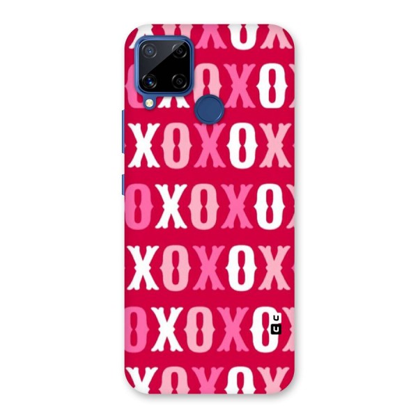 Pink White Xoxo Back Case for Realme C12