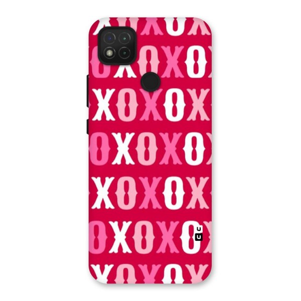 Pink White Xoxo Back Case for Redmi 9C