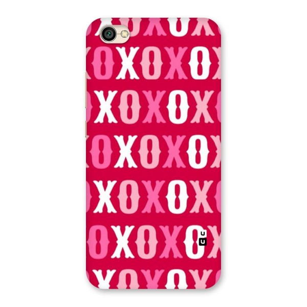 Pink White Xoxo Back Case for Redmi Y1 Lite