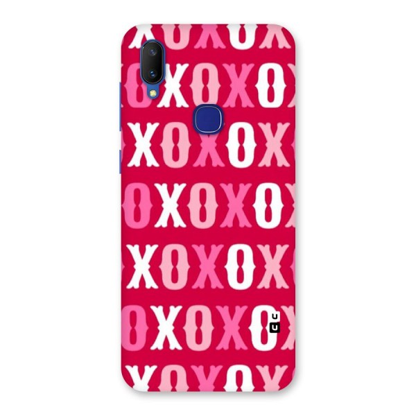 Pink White Xoxo Back Case for Vivo V11