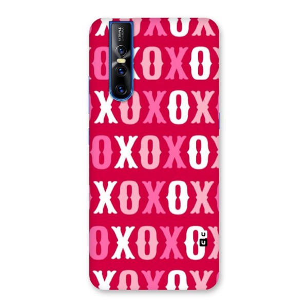 Pink White Xoxo Back Case for Vivo V15 Pro