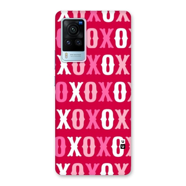 Pink White Xoxo Back Case for Vivo X60 Pro