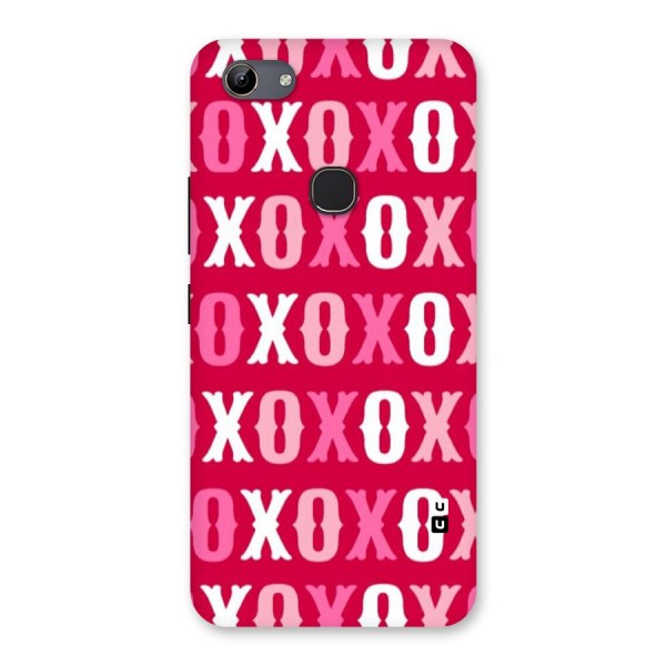 Pink White Xoxo Back Case for Vivo Y81