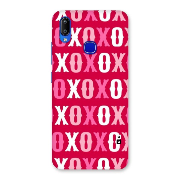 Pink White Xoxo Back Case for Vivo Y91