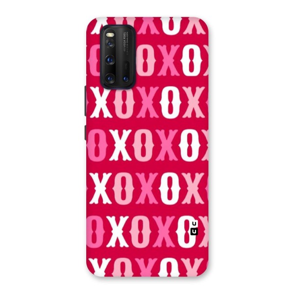 Pink White Xoxo Back Case for Vivo iQOO 3