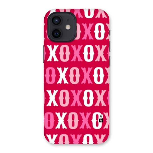 Pink White Xoxo Back Case for iPhone 12