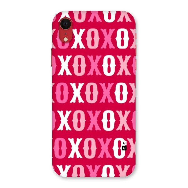 Pink White Xoxo Back Case for iPhone XR