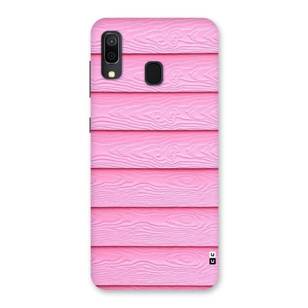 Pink Wood Back Case for Galaxy A20