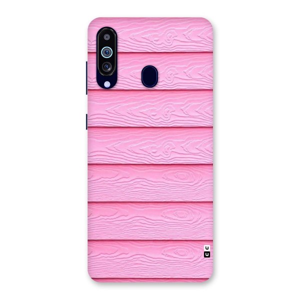 Pink Wood Back Case for Galaxy A60