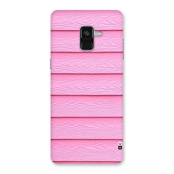 Pink Wood Back Case for Galaxy A8 Plus