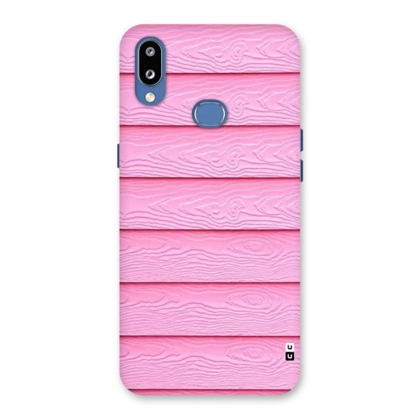 Pink Wood Back Case for Galaxy M01s