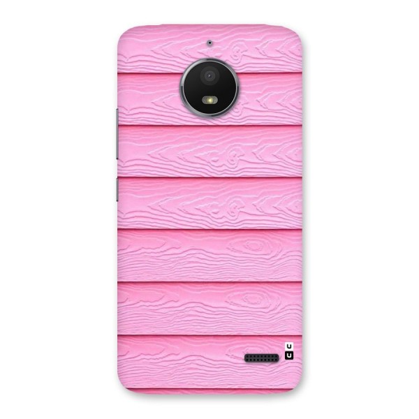 Pink Wood Back Case for Moto E4