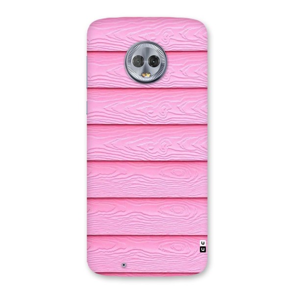 Pink Wood Back Case for Moto G6