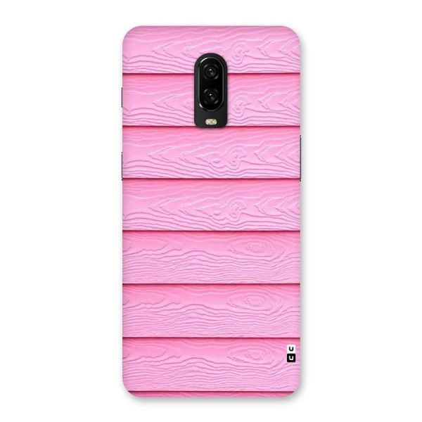 Pink Wood Back Case for OnePlus 6T