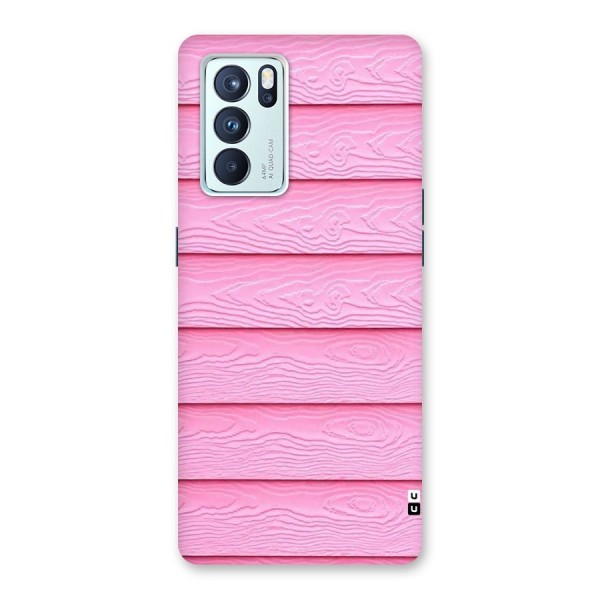 Pink Wood Back Case for Oppo Reno6 Pro 5G